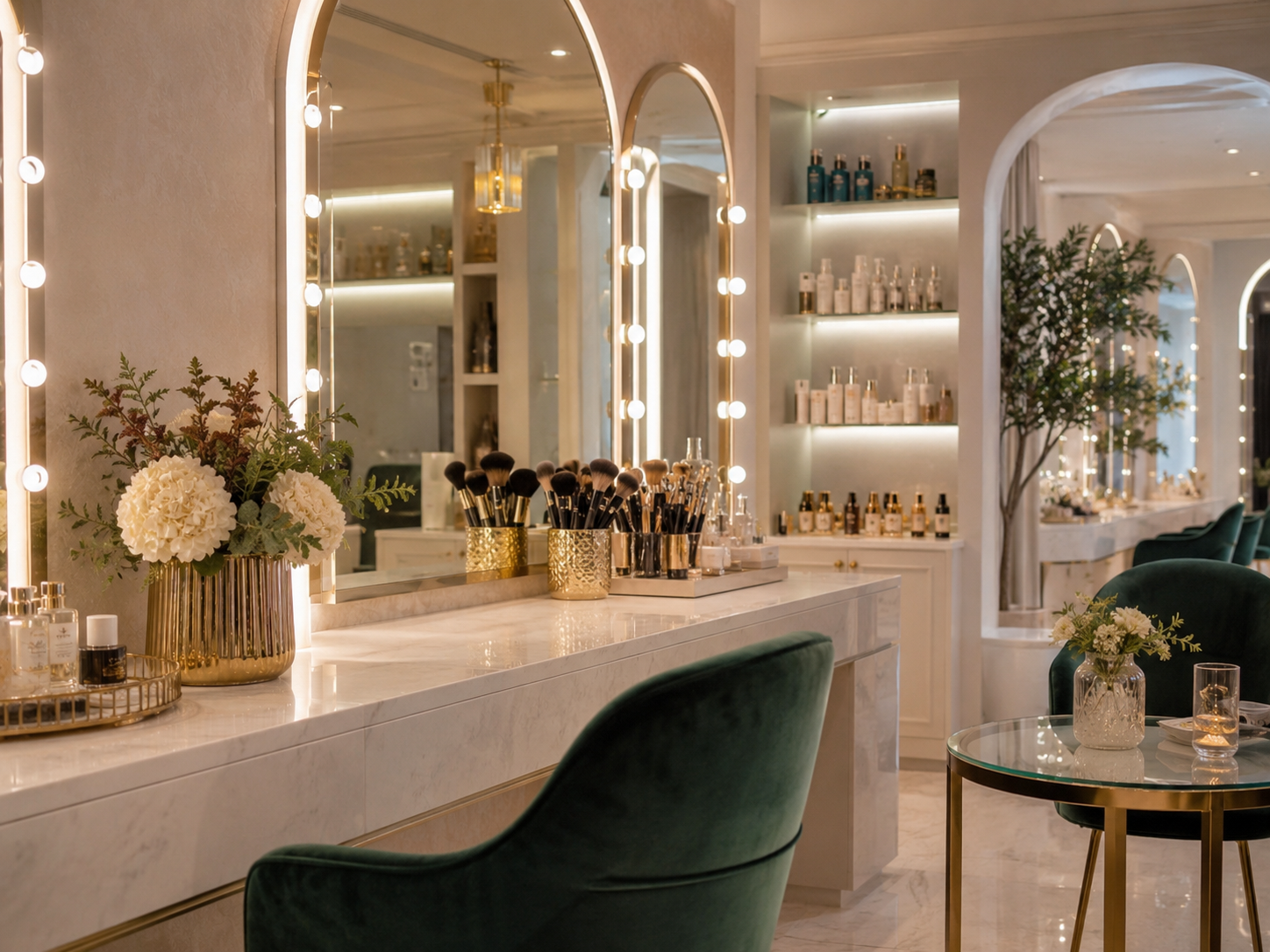 Luxury beauty studio interior
